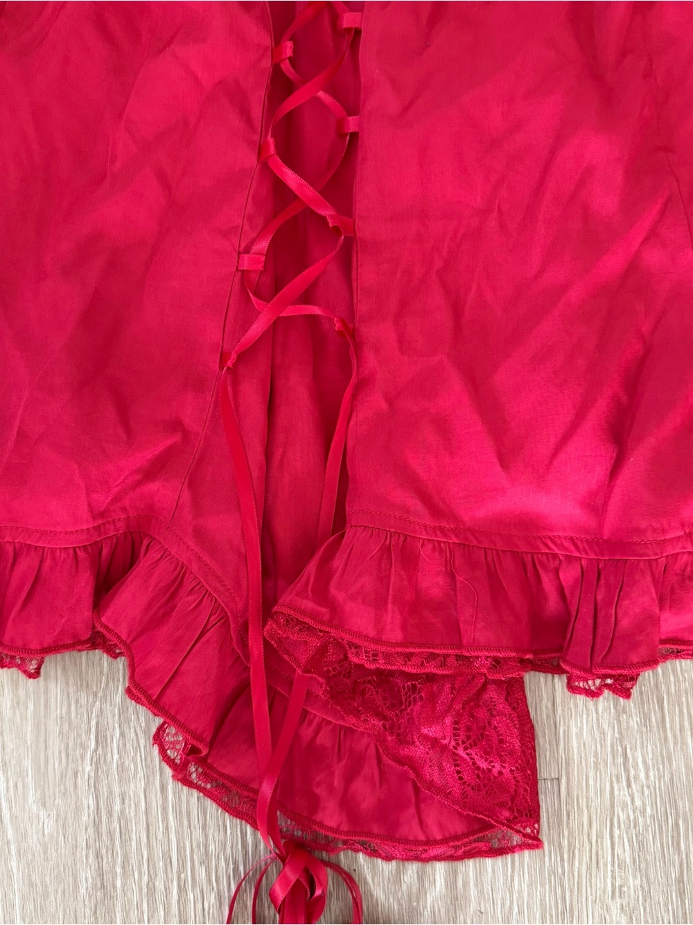 Scarlet Darkness red victorean peasant blouse sz XL - Picture 7 of 8